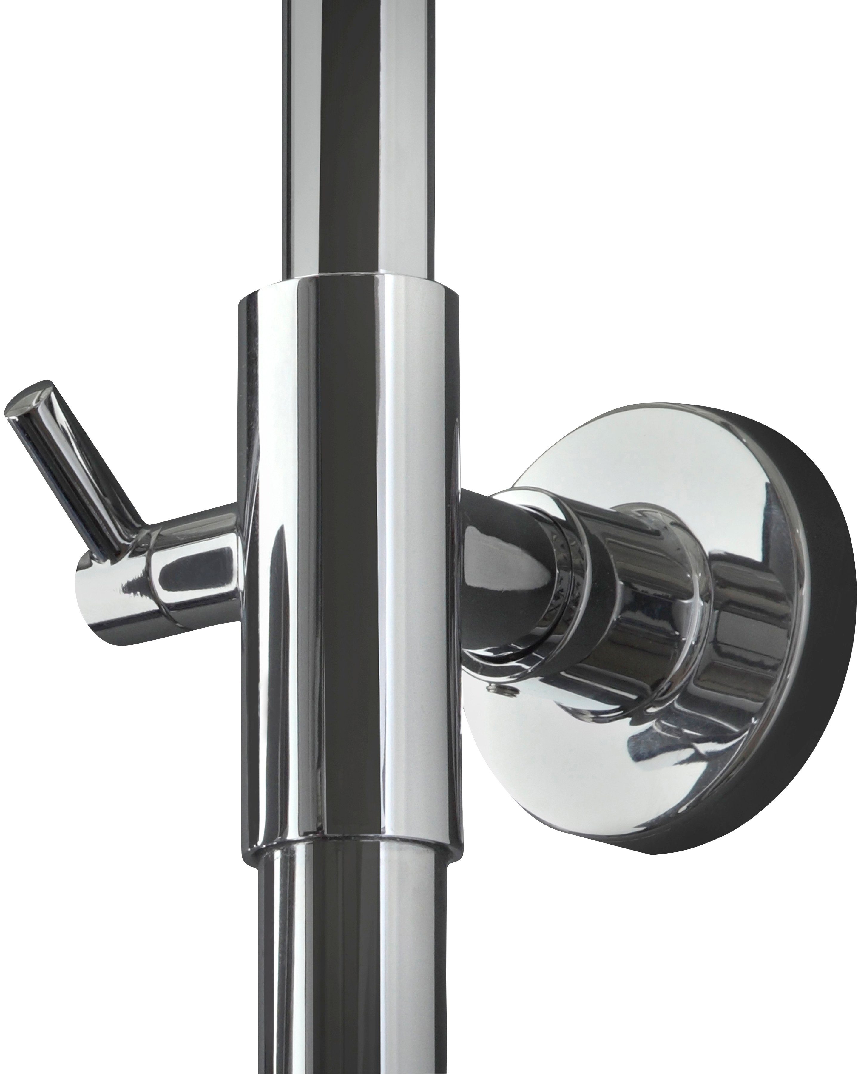 welltime Brausegarnitur Raindrop, Höhe 83 cm, 1 Strahlart(en), Überkopfbrauseset Duschsystem Duschsäule Brauseset Regendusche