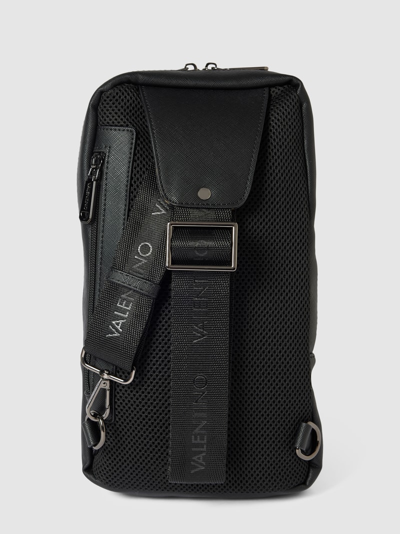 Umhängetasche mit Label-Details Modell 'Spalla' in schwarz
