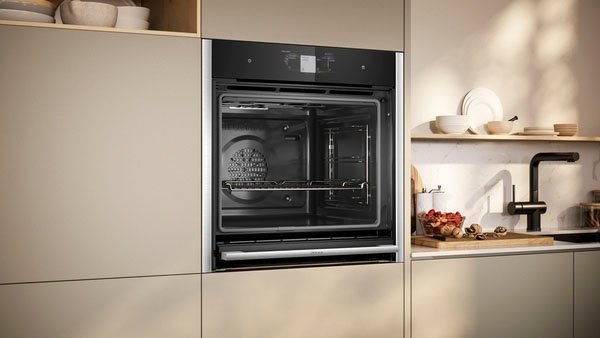 NEFF Einbaubackofen N 90 B64VT73N0, mit Teleskopauszug nachrüstbar, Hydrolyse, voll versenkbare Ofentür dank Slide & Hide®