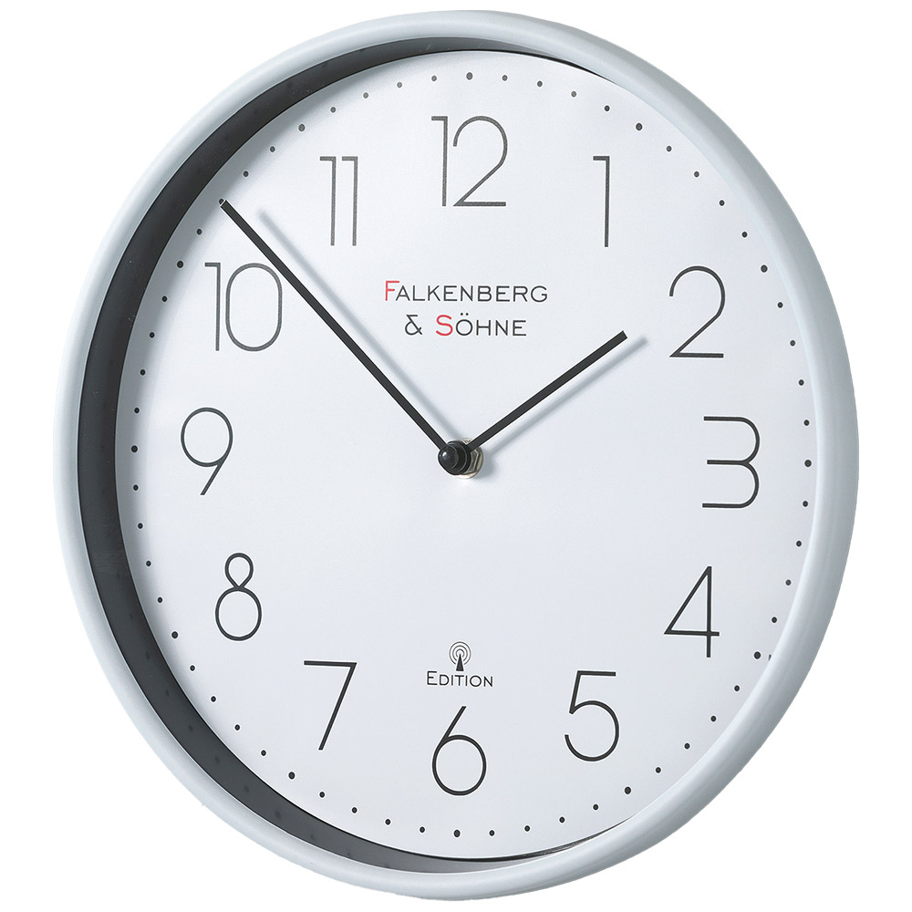 Falkenberg & Söhne Funk-Wanduhr, Ø ca. 30 cm - Weiß