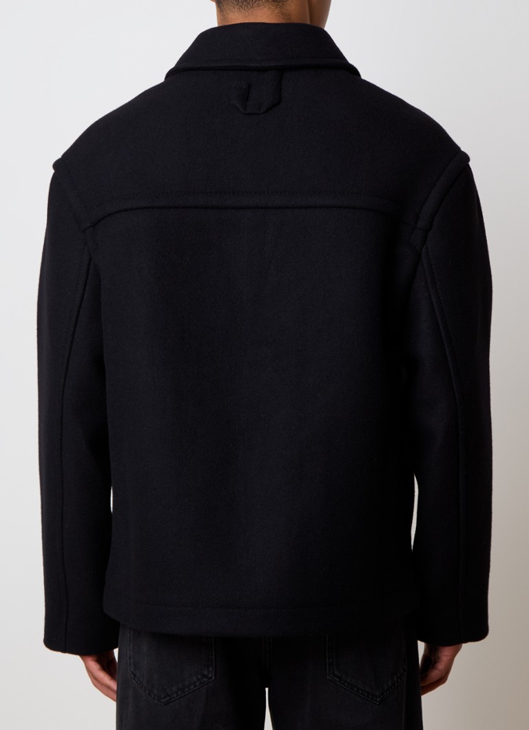 Jachetă Jacquemus Le Manteau Court din lână virgină, cu buzunar aplicat.
