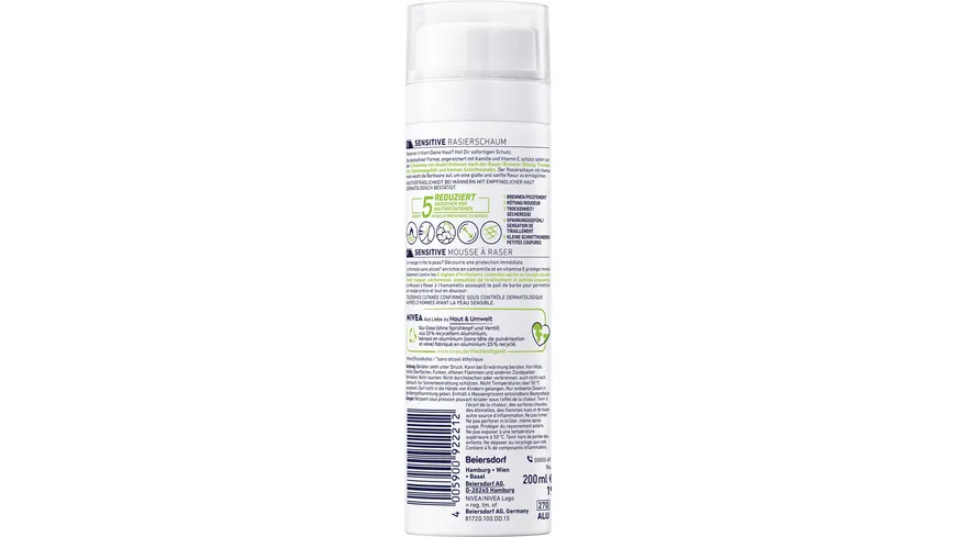NIVEA MEN Sensitive Rasierschaum 200 ml