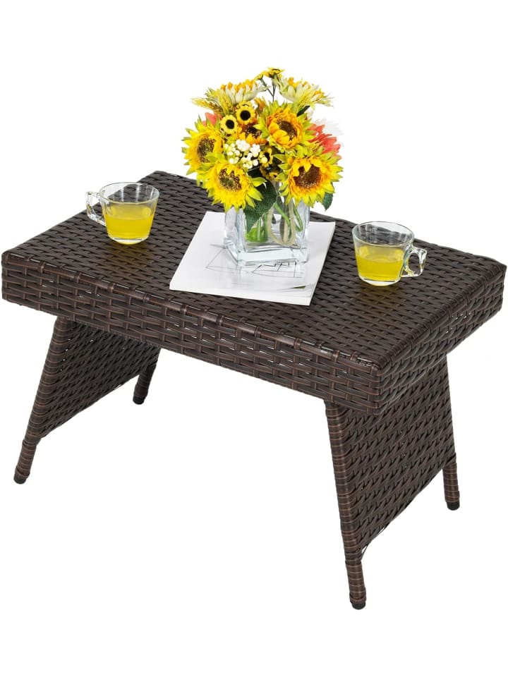 COSTWAY Gartentisch 60x40x40cm in Braun günstig kaufen onesize