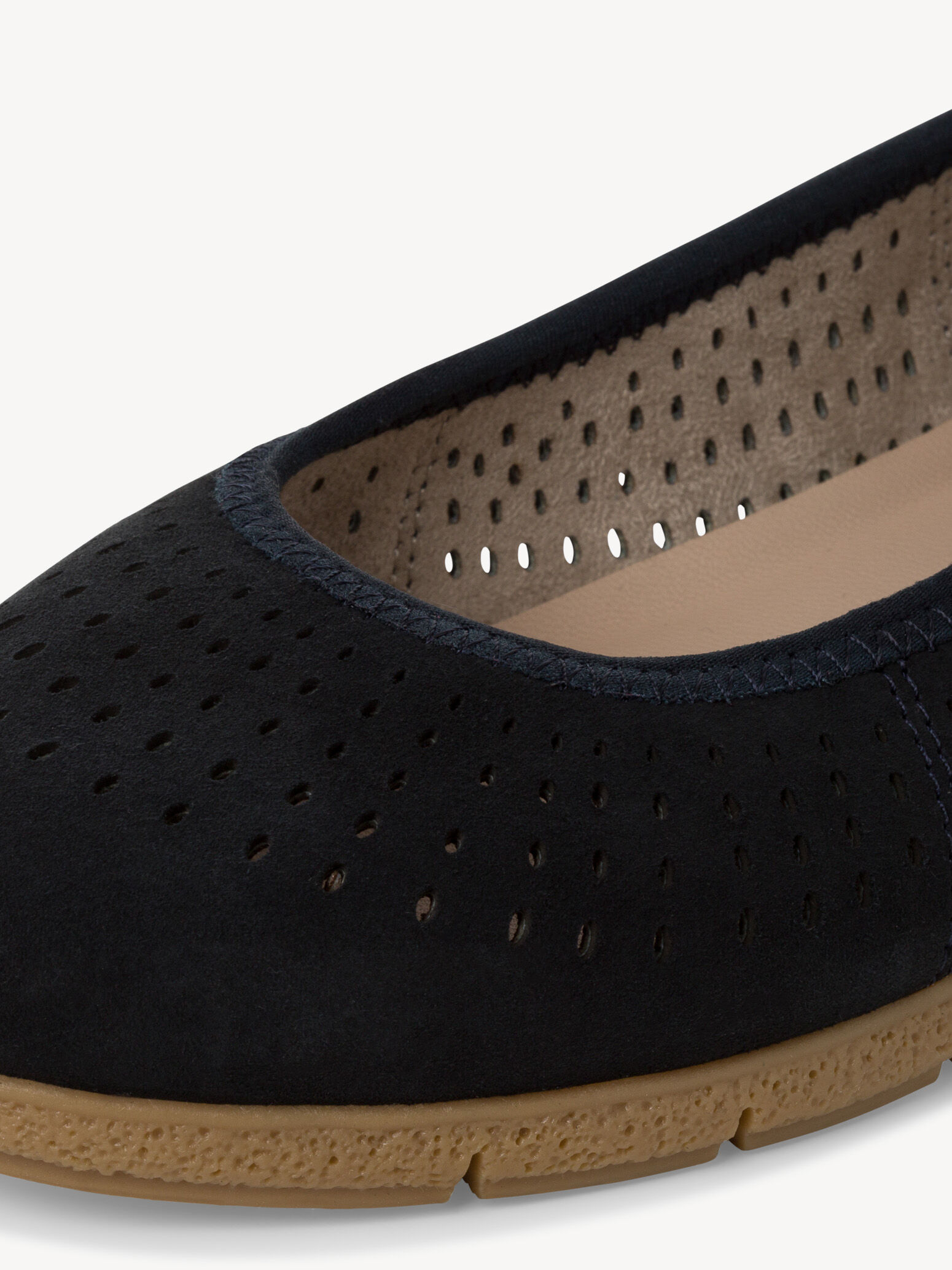 Ballerine en cuir - bleu