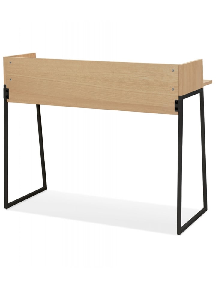 KADIMA DESIGN Schreibtisch SALMON aus Holz und Metall | Moderner Stil in Beige-Schwarz günstig kaufen onesize