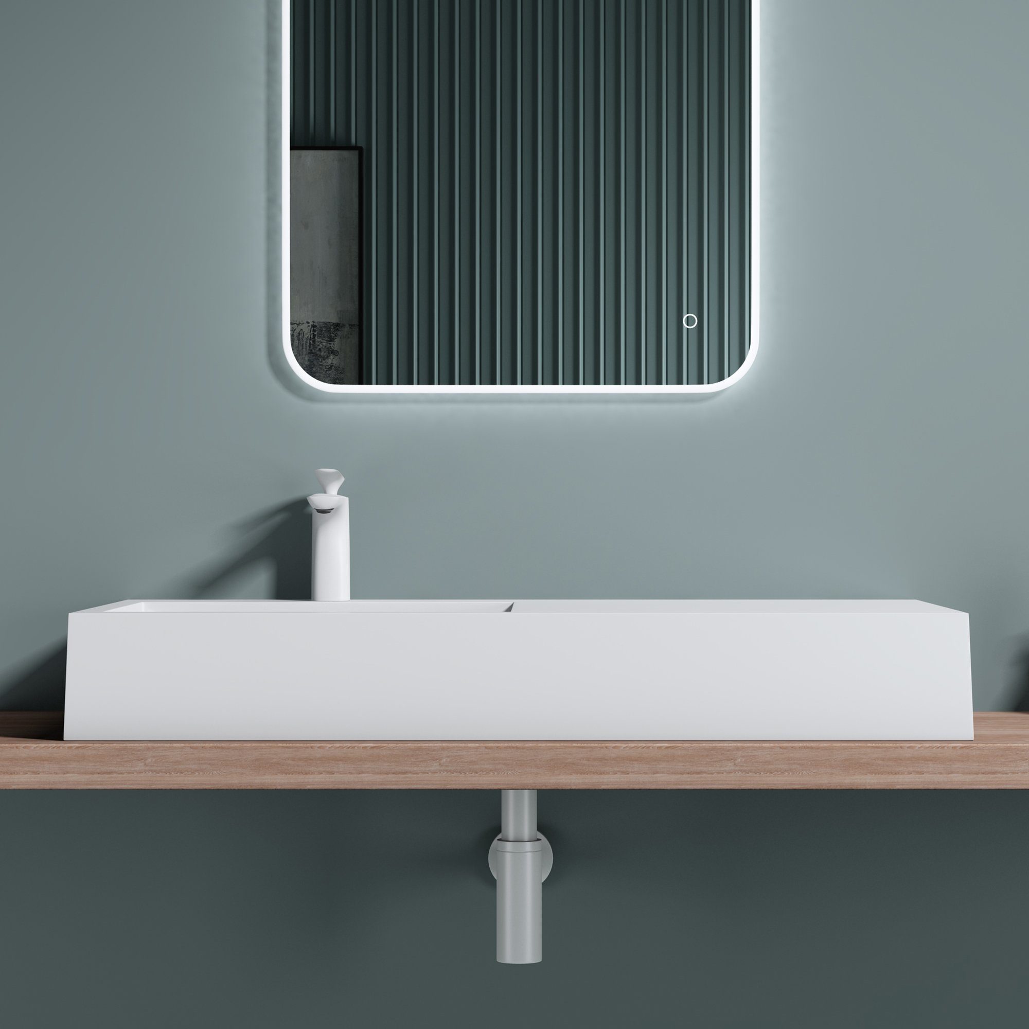 doporro Aufsatzwaschbecken doporro Design Aufsatzwaschbecken Col11 Hängewaschbecken Gussmarmor