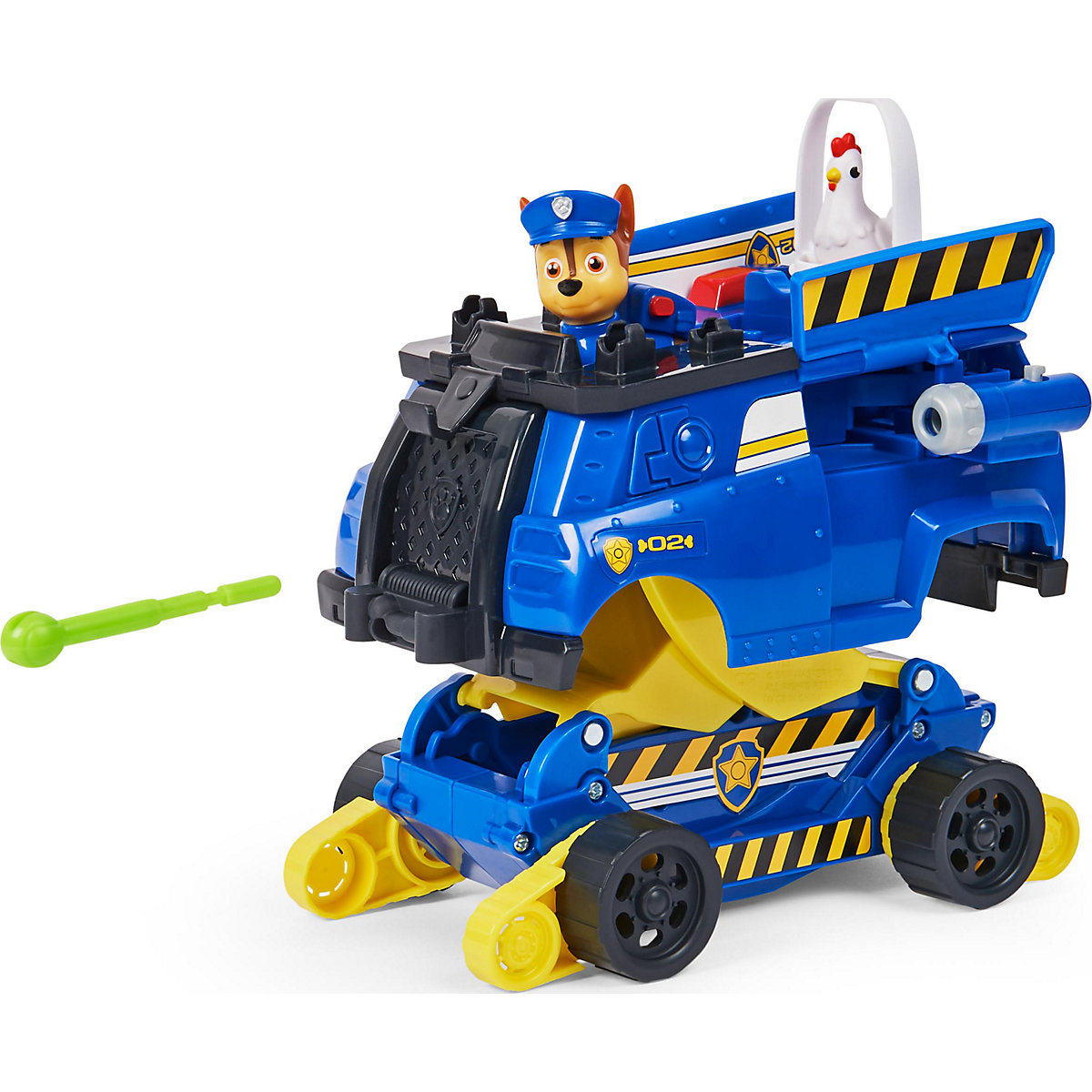 Paw Patrol Chases Rise and Rescue verwandelbares Spielzeugauto mit Actionfiguren und Zubehör, ab 3 Jahren, Polizeifahrzeug, Kinderspielzeug