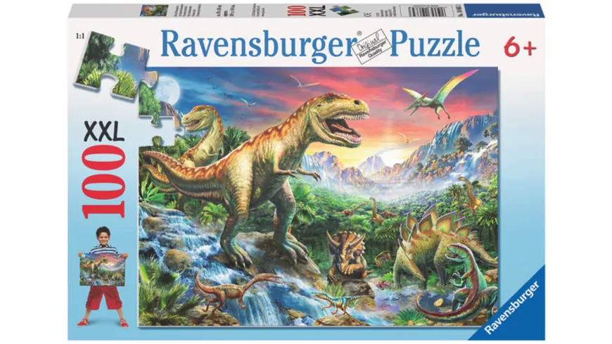 Ravensburger Puzzle - Bei den Dinosauriern, 100 Teile