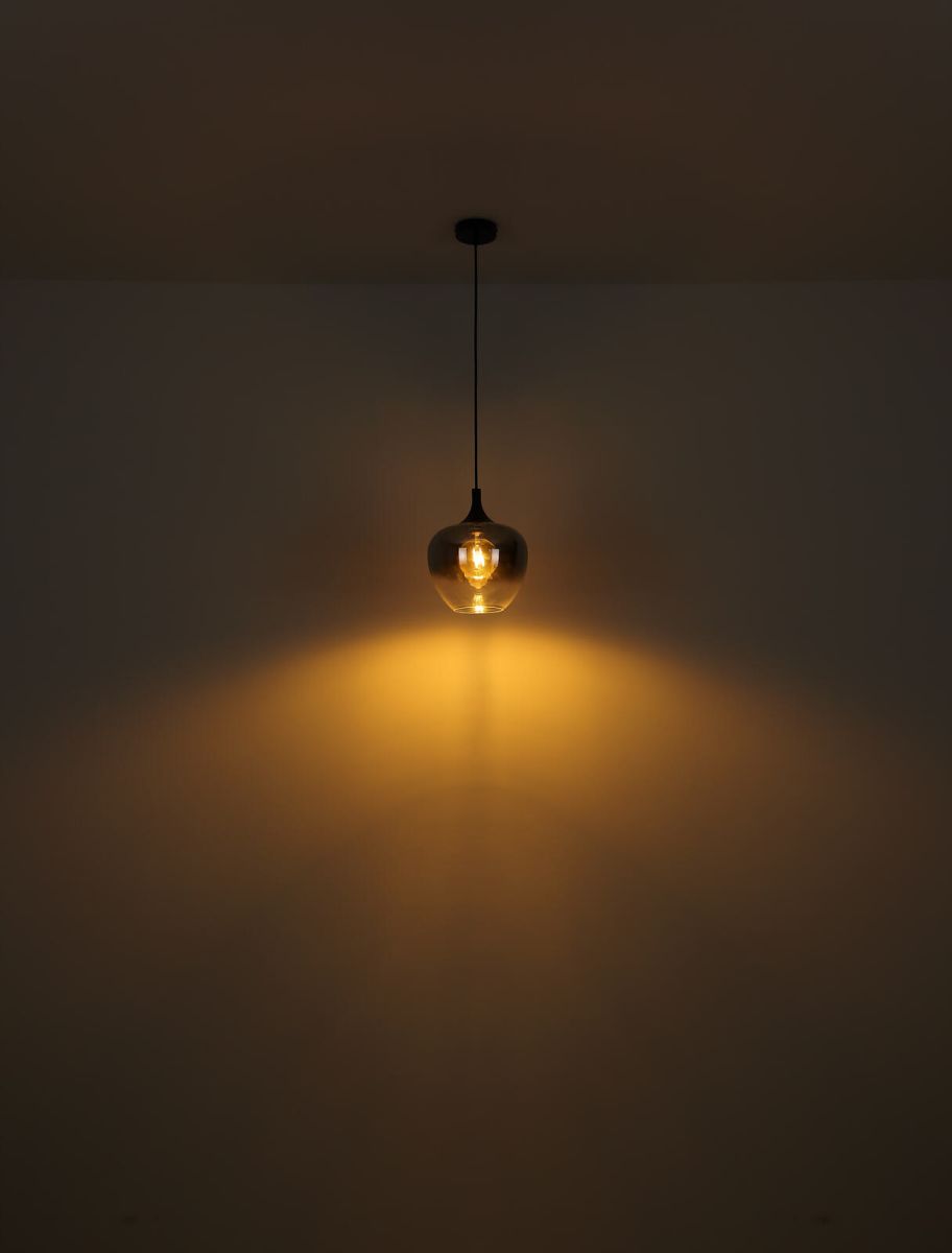Globo 1-flg Pendelleuchte Maxy Rauchglas