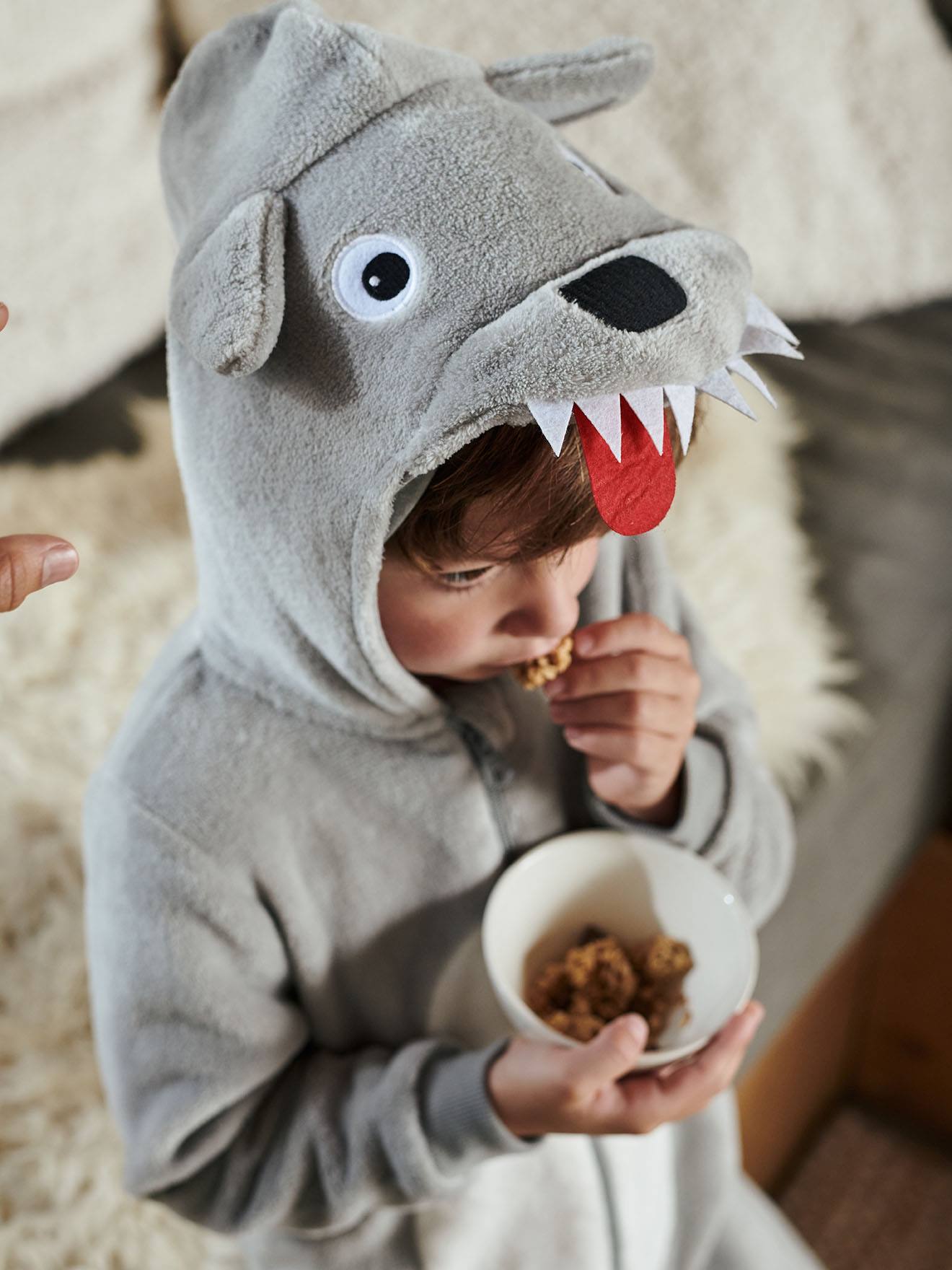 Vertbaudet Jungen Overall/Onesie, Wolf - hellgrau