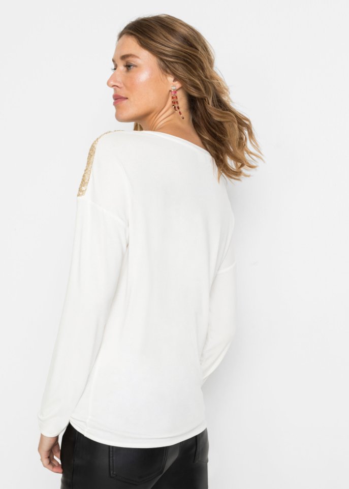 Oversize-Shirt mit Weihnachtsmotiv und schönen Pailletten