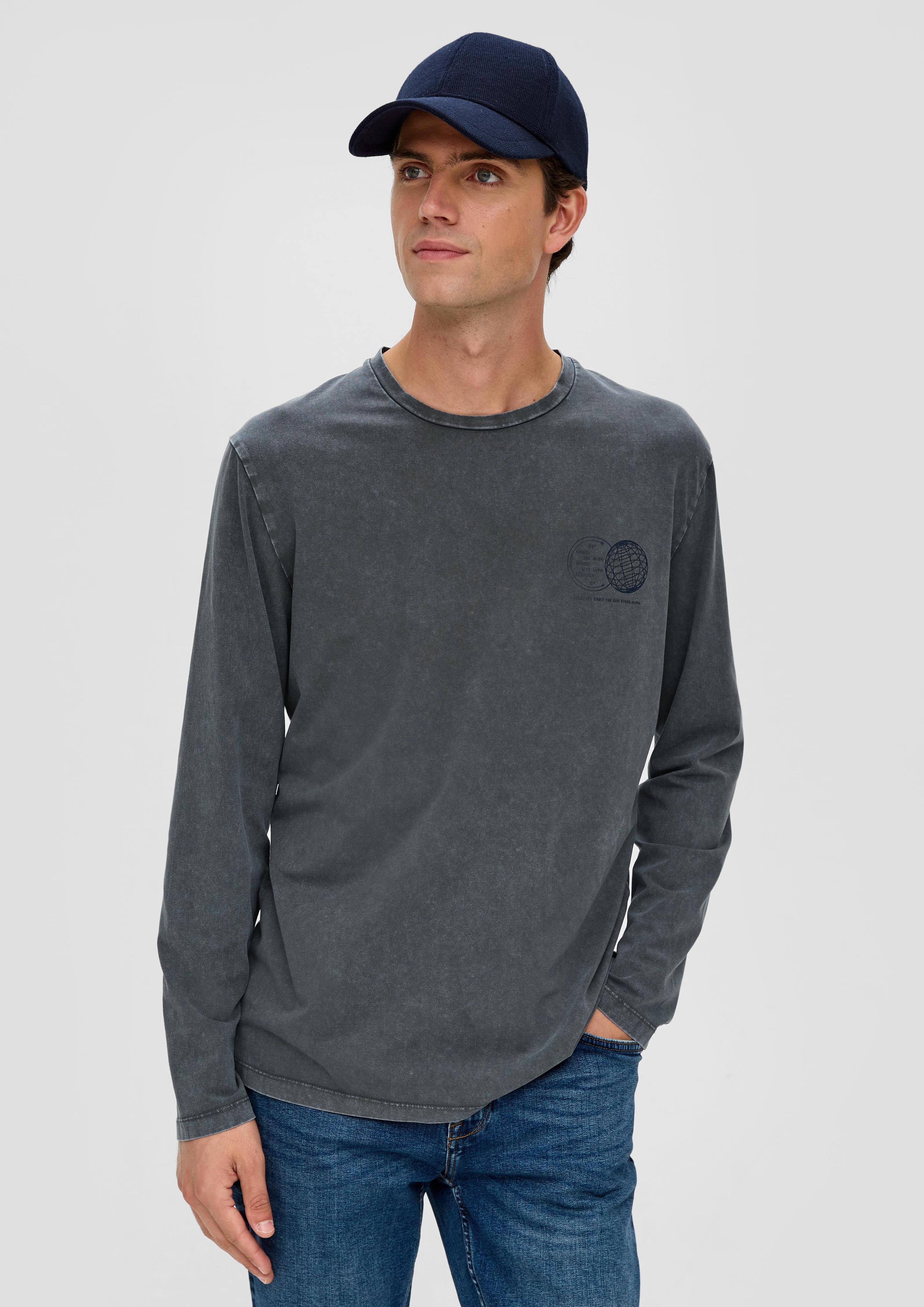 Gewaschenes Longsleeve mit Print-Detail  2135748-96D1