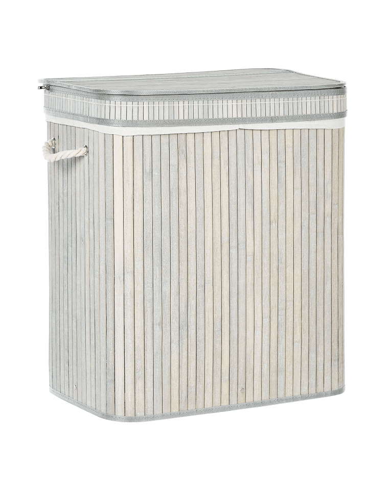 Beliani Wäschekörbe KALTHOTA in Grau - (W) 52 x (H) 60 x (L) 34 cm günstig kaufen onesize