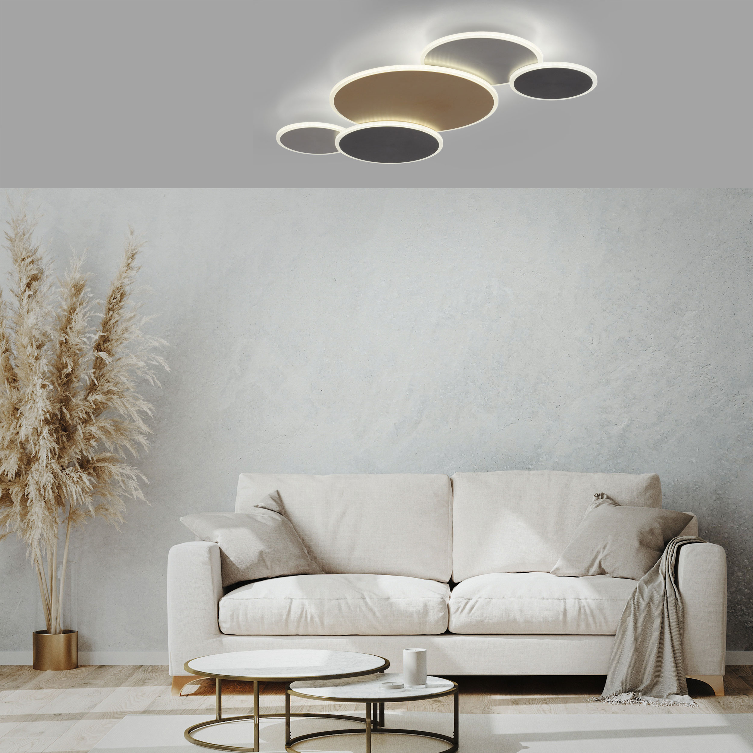 QLED-Wand-u. Deckenleuchte 1flg
