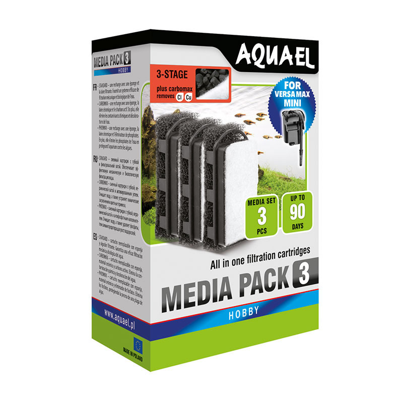 AquaEL Pumpen & Filter AquaEL Filtermedium FZN-mini Carbo 3 Stk.