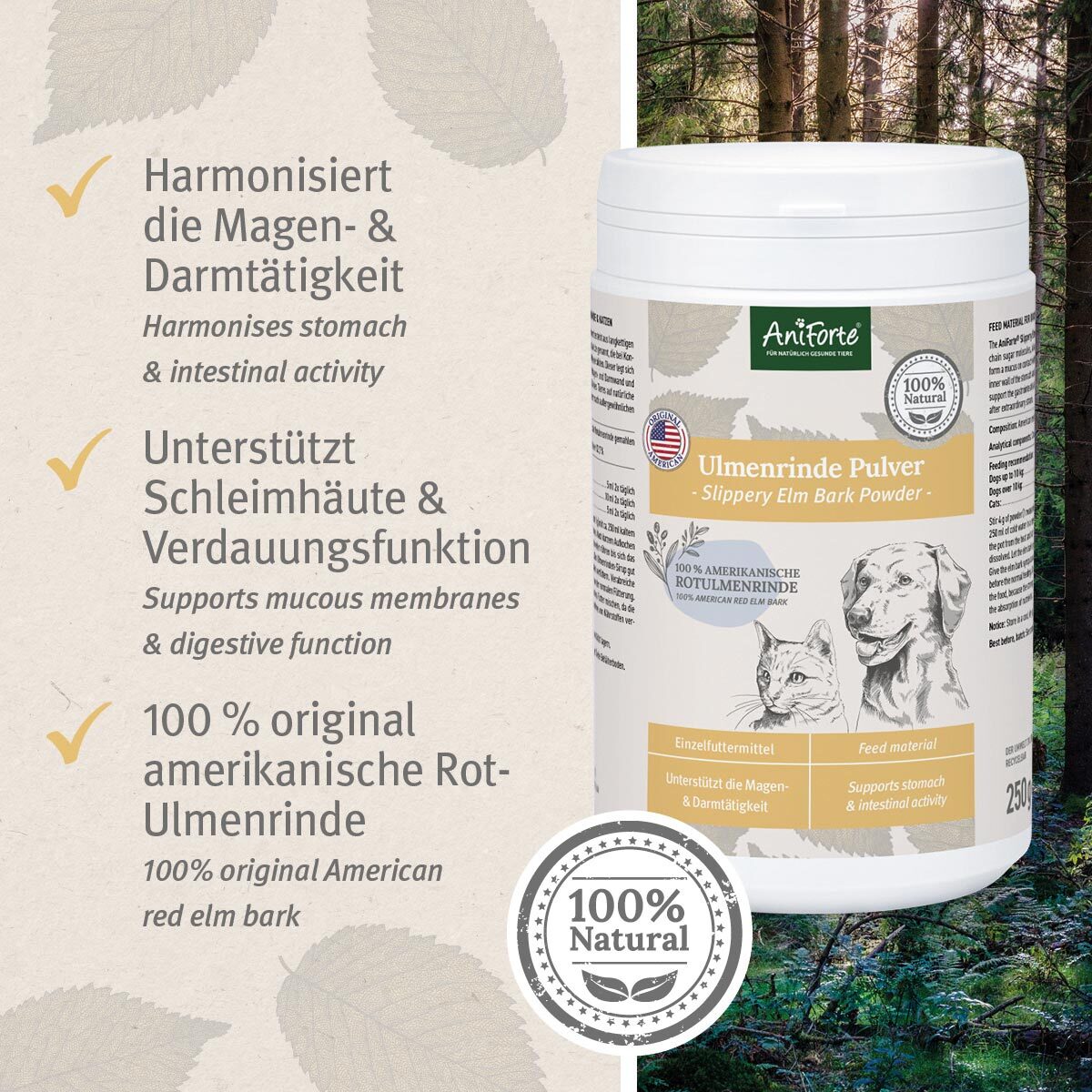 Aniforte Ergänzungsfutter & Aufzucht Aniforte Ulmenrinde 250 g