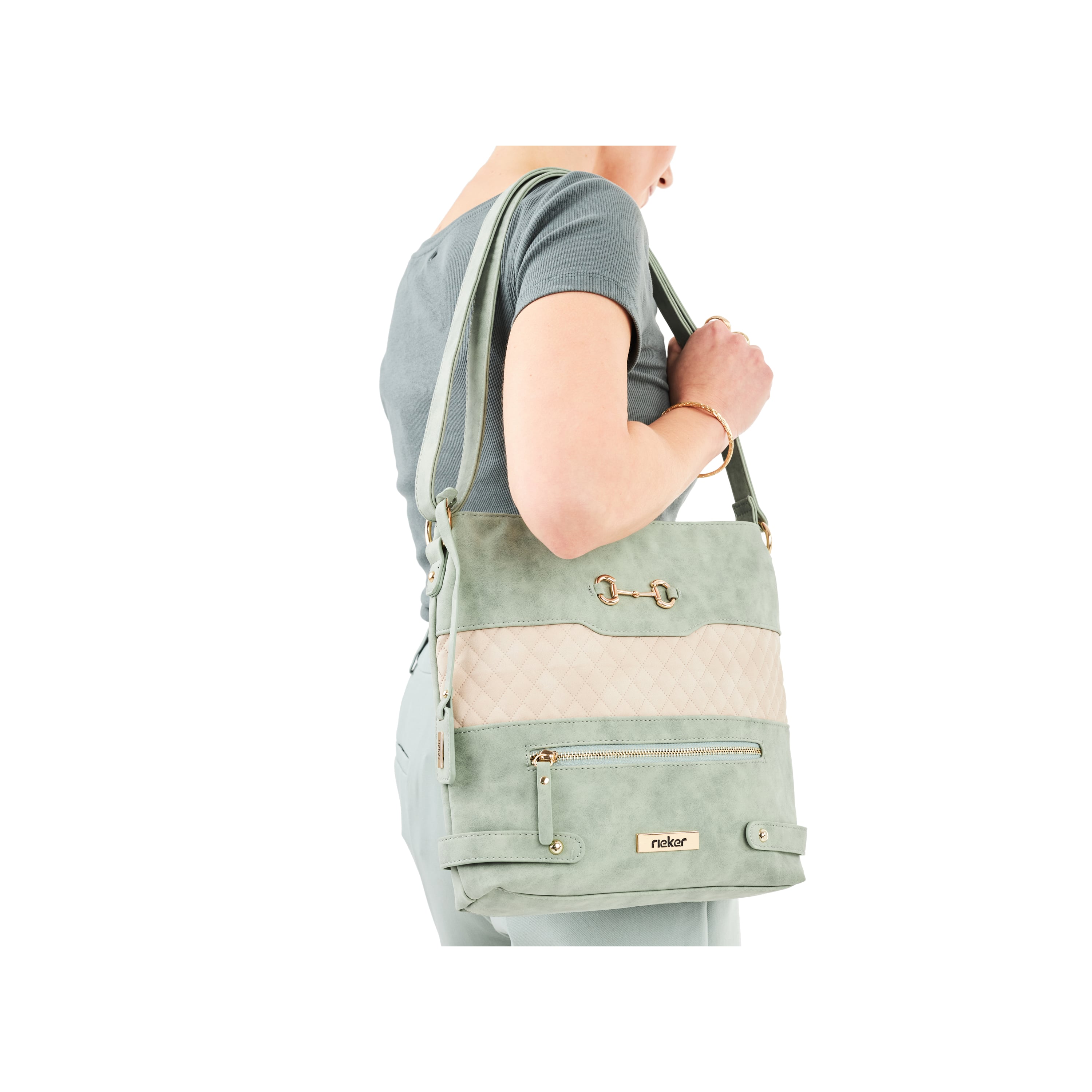 Rieker | Umhängetasche mintgrün-hellbeige