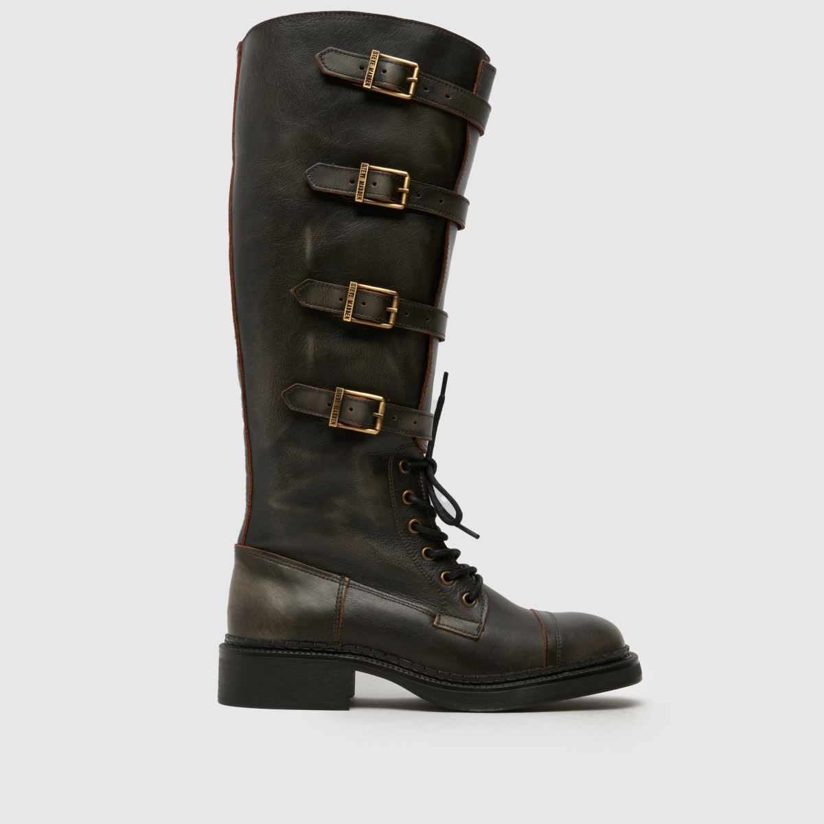 Kozačky Steve Madden Rox v tmavě hnědé barvě