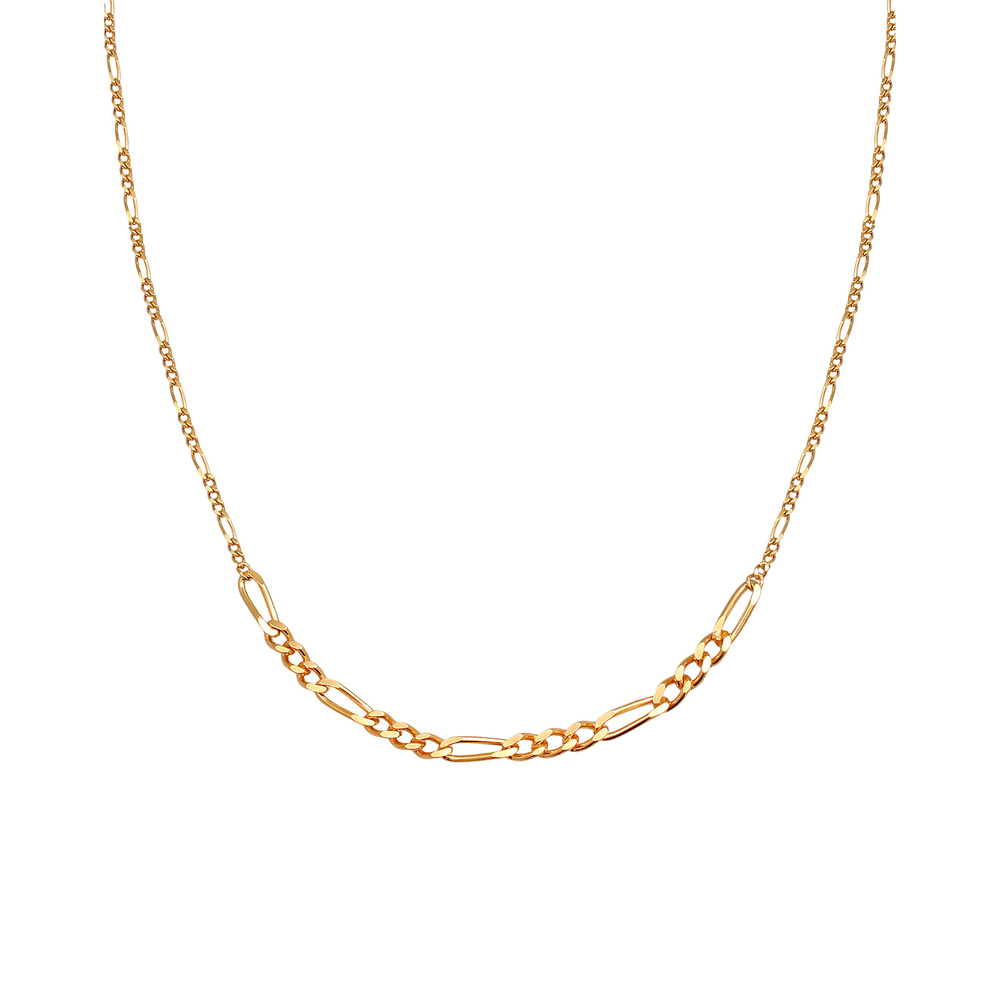 Elli PREMIUM Elli PREMIUM Collier Choker Chaîne Figaro Basic Trend Collier Femme - (925/1000)  collier