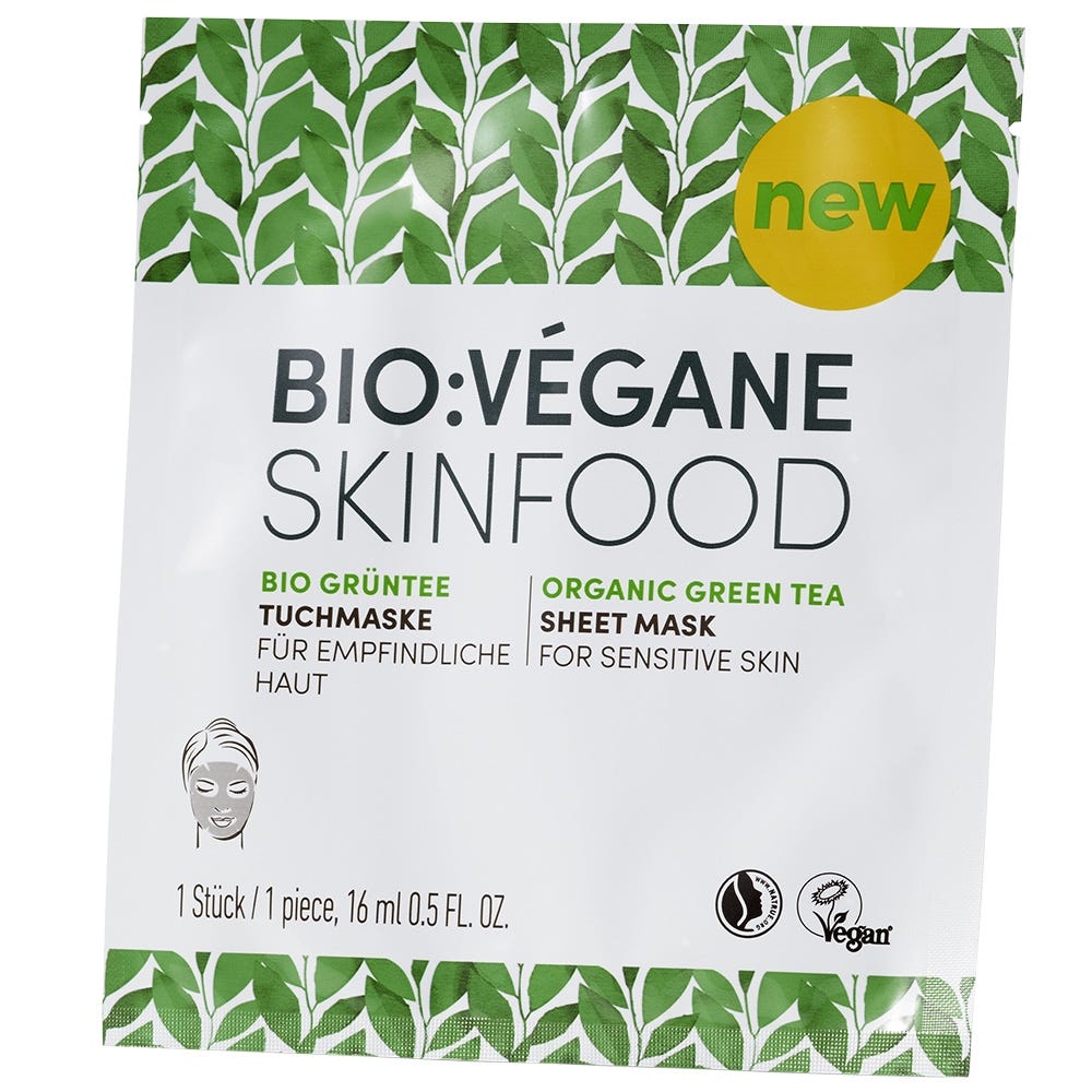 BIO:VÉGANE Bio Grüntee Tuchmaske 16 ml