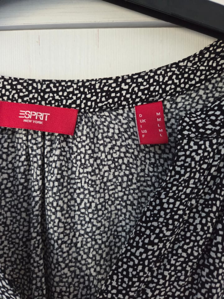 ESPRIT Bluse in Schwarz/ Weiß günstig kaufen M