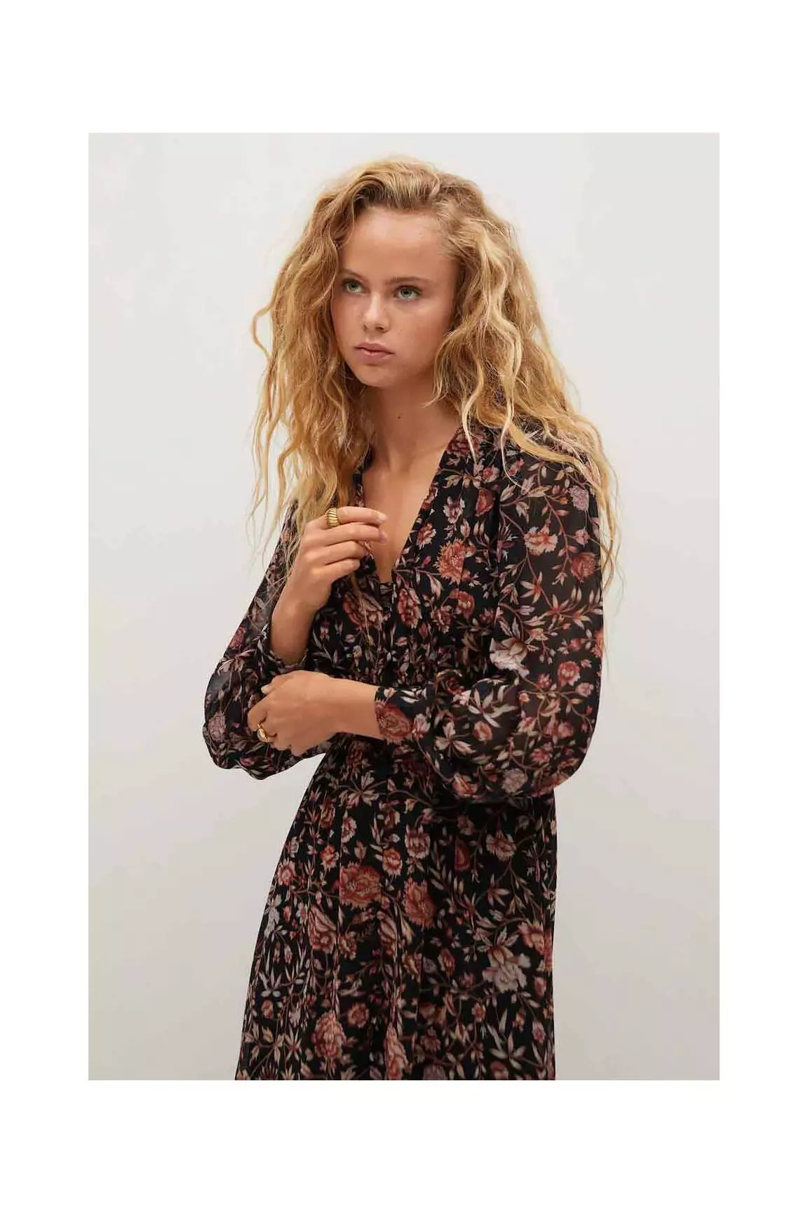 Mango Robes Longues Femme couleur noir