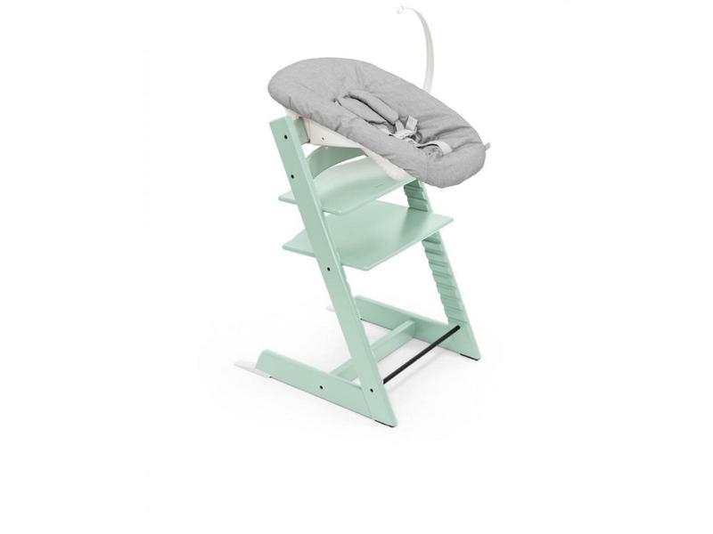 Chaise Tripp Trapp Soft mint avec newborn set pour nouveau-né