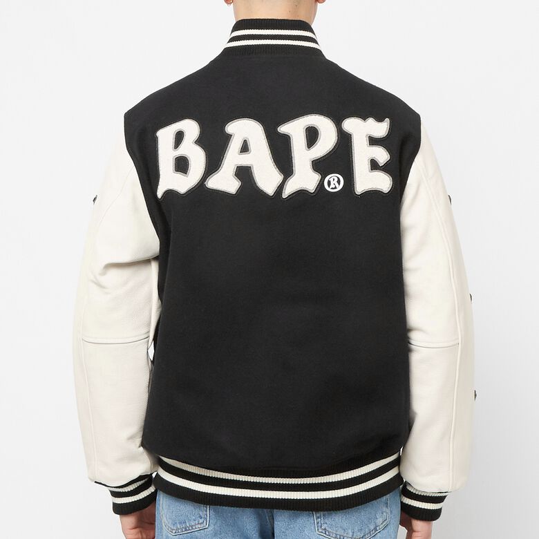 A Bathing Ape Relaxed Fit Varsity Jacket M black