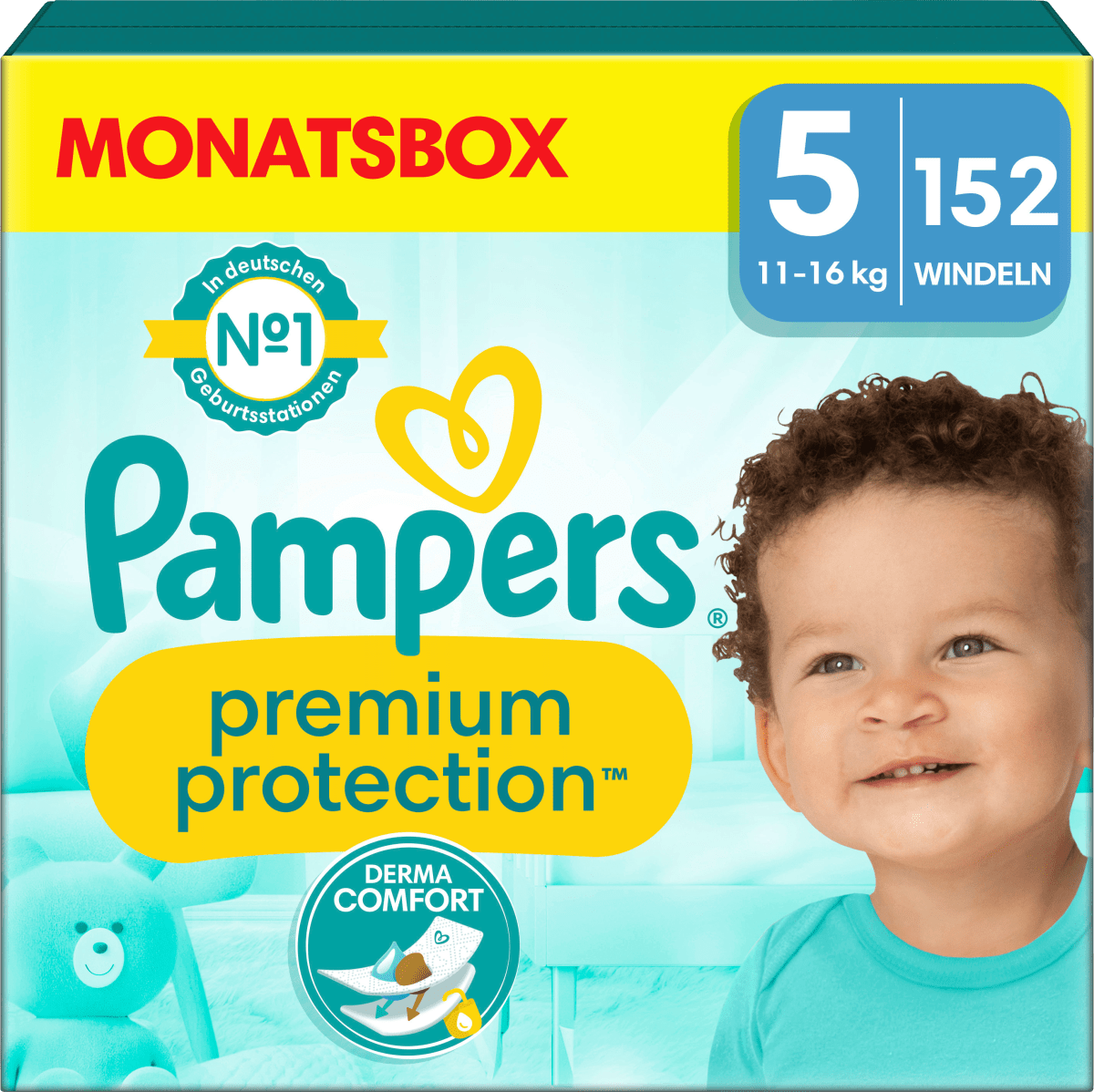 Windeln Premium Protection Gr.5 Junior (11-16 kg) Monatsbox, 152 St