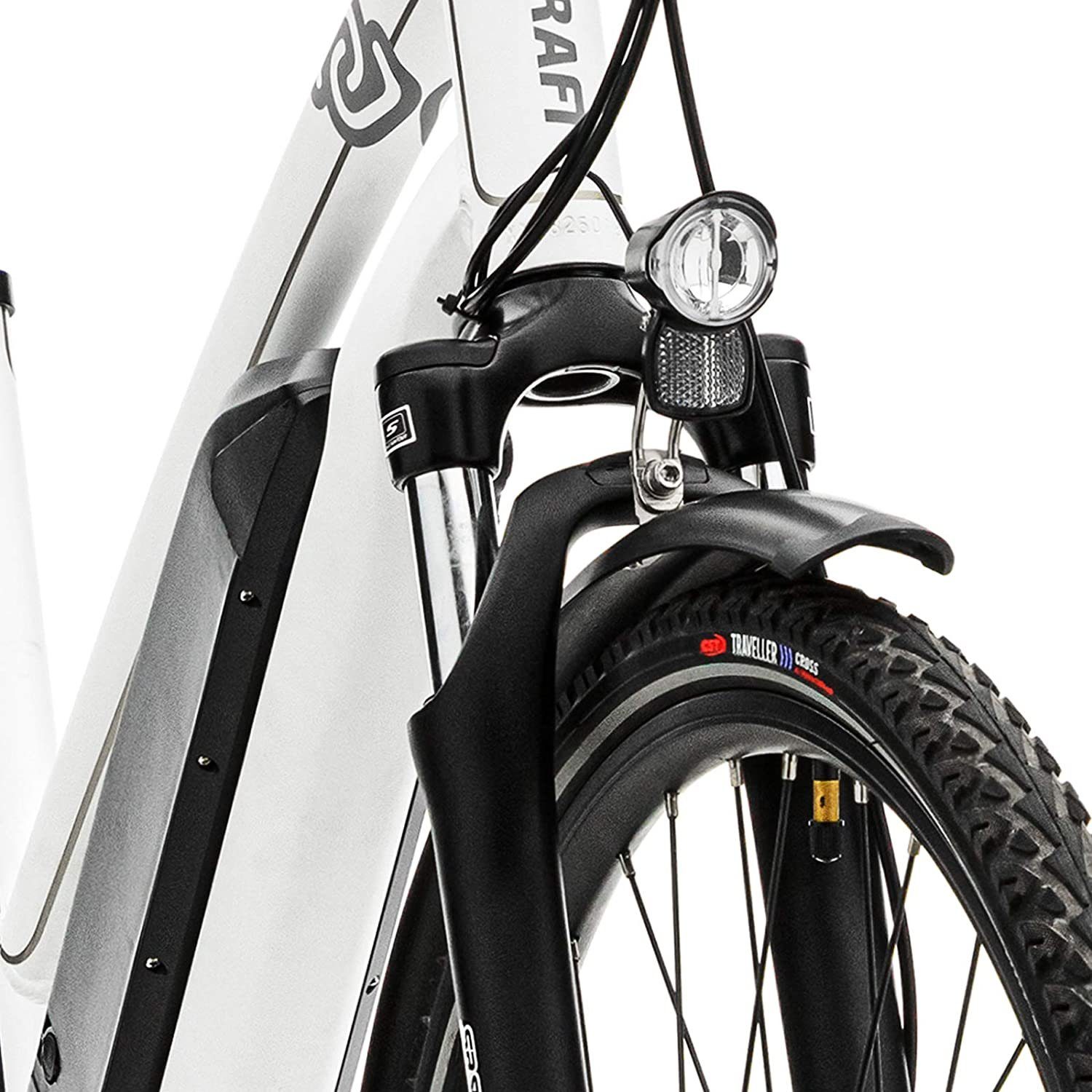 VECOCRAFT E-Bike Athena 28 Zoll weiss, 8 Gang Shimano, Kettenschaltung, Heckmotor