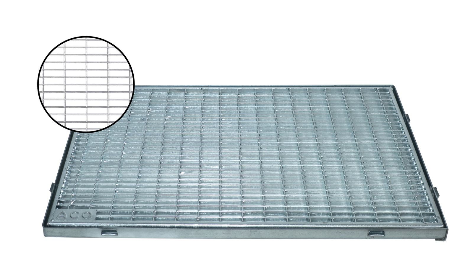 Fußmatte ACO Schuhabstreifer Gitterrost mit Zarge MW 30/10 Eingangsrost Normrost Abstreifer Rost, ACO Severin Ahlmann GmbH & Co. KG, rechteckig, Höhe: 23 mm, robust, begehbar und befahrbar