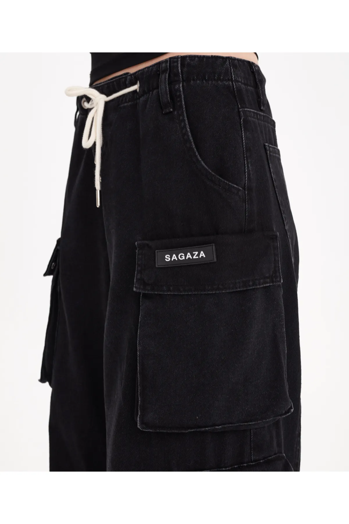 SAGAZA  Jeans - Schwarz - Loose