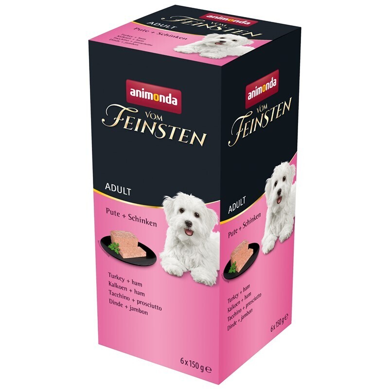 Animonda Hundenassfutter Animonda Vom Feinsten Adult 6x150g Pute & Schinken