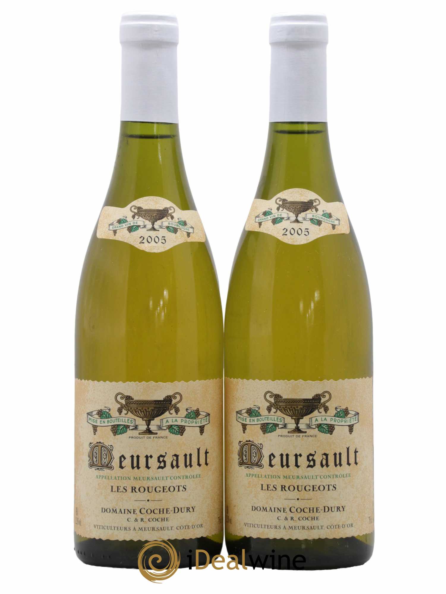 Meursault Les Rougeots Coche Dury (Domaine)  2005 - Lot de 2 Bouteilles