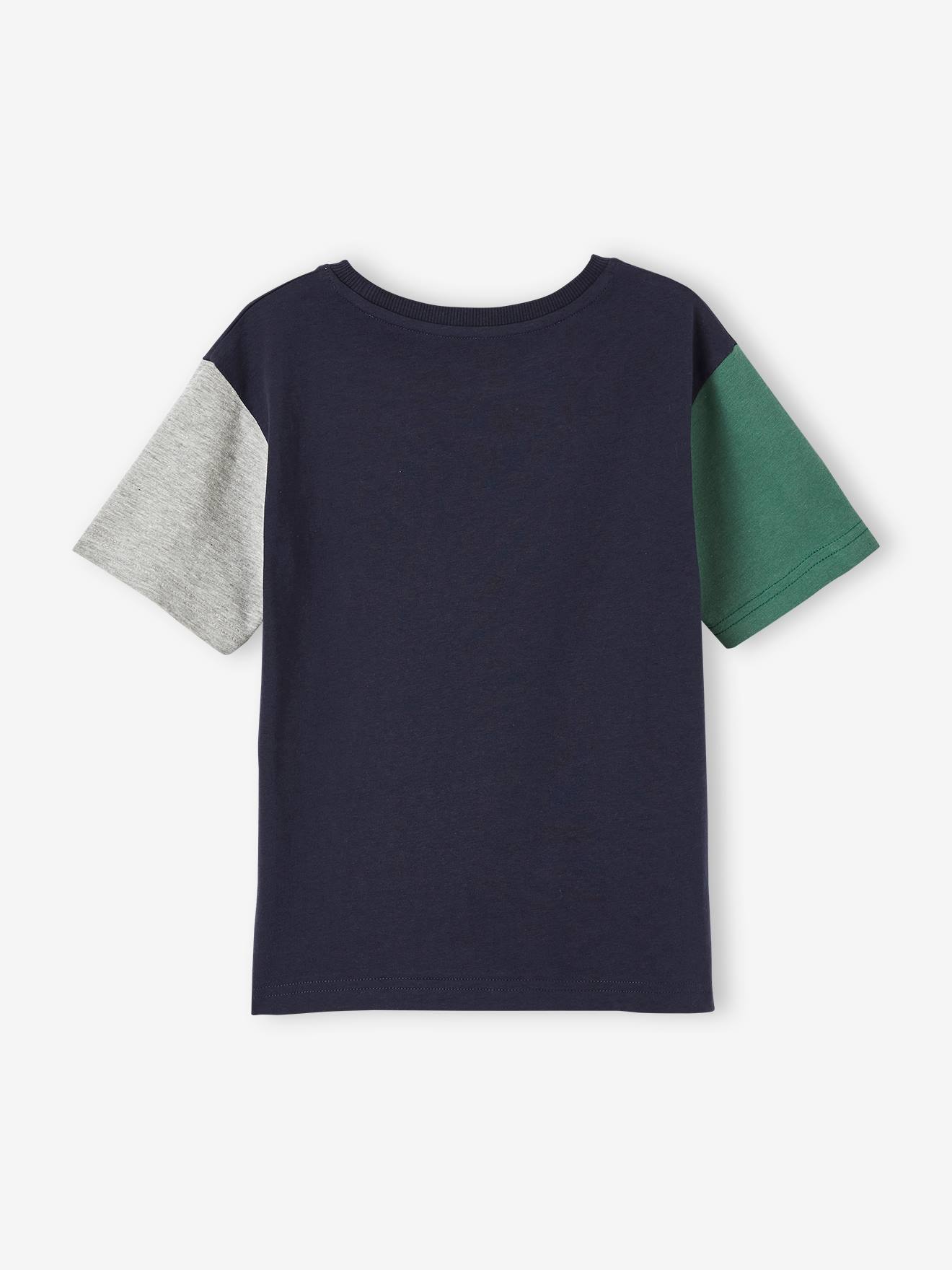 Tee-shirt sport colorblock garçon encre