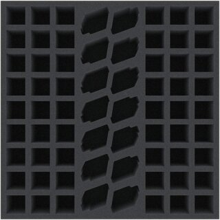 Feldherr 295 mm x 295 mm x 55 mm Schaumstoffeinlage mit 68 Fächern für Brettspiele