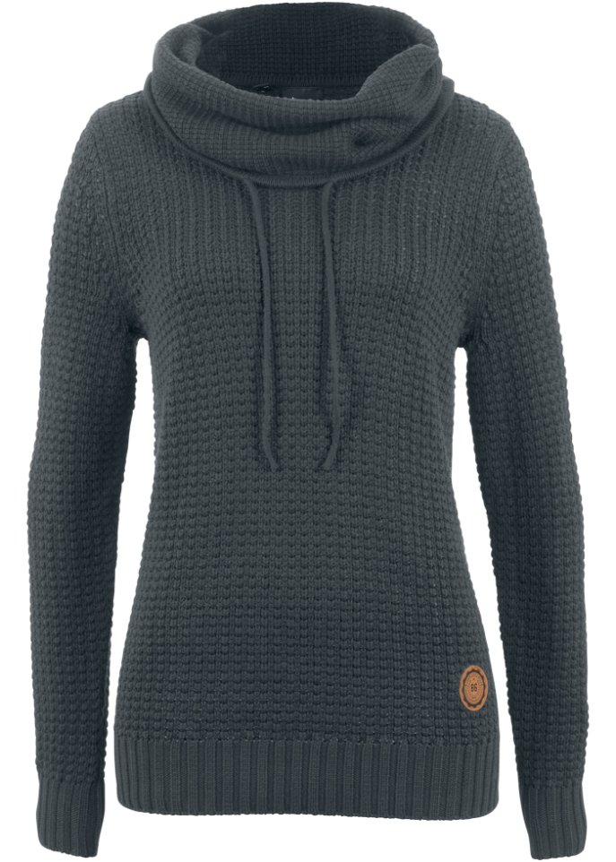 Rollkragenpullover mit Kordeln
