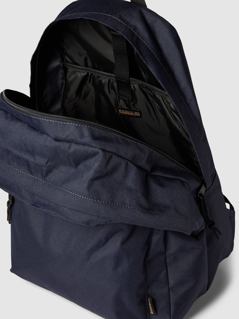 Rucksack mit Label-Detail in marineblau