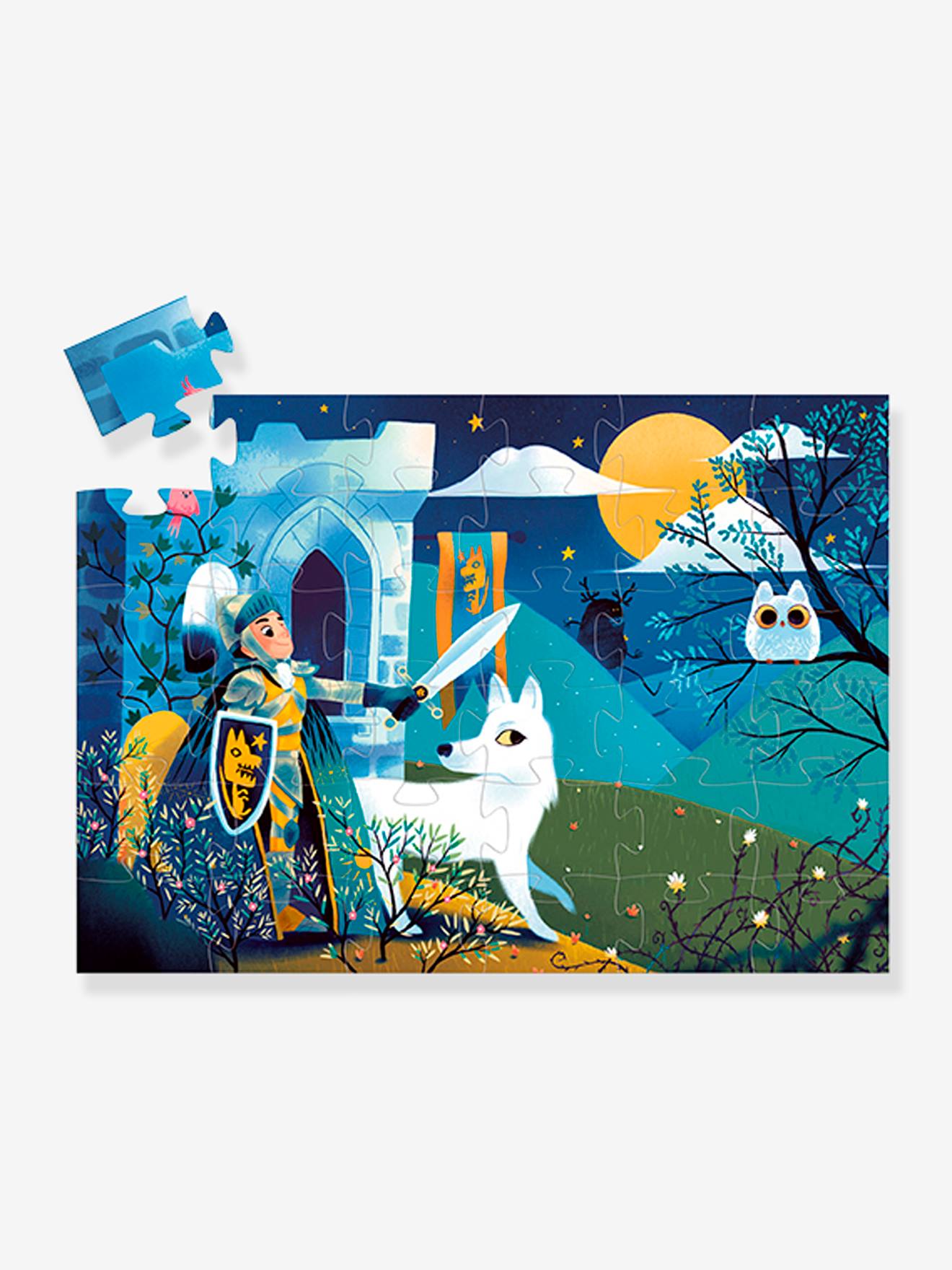 Puzzle Le Chevalier de la pleine lune 36 pièces DJECO bleu