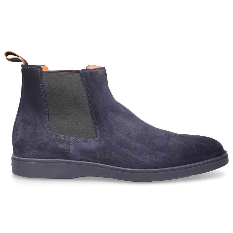 Santoni - Chelsea Boots 18588 Veloursleder - blau