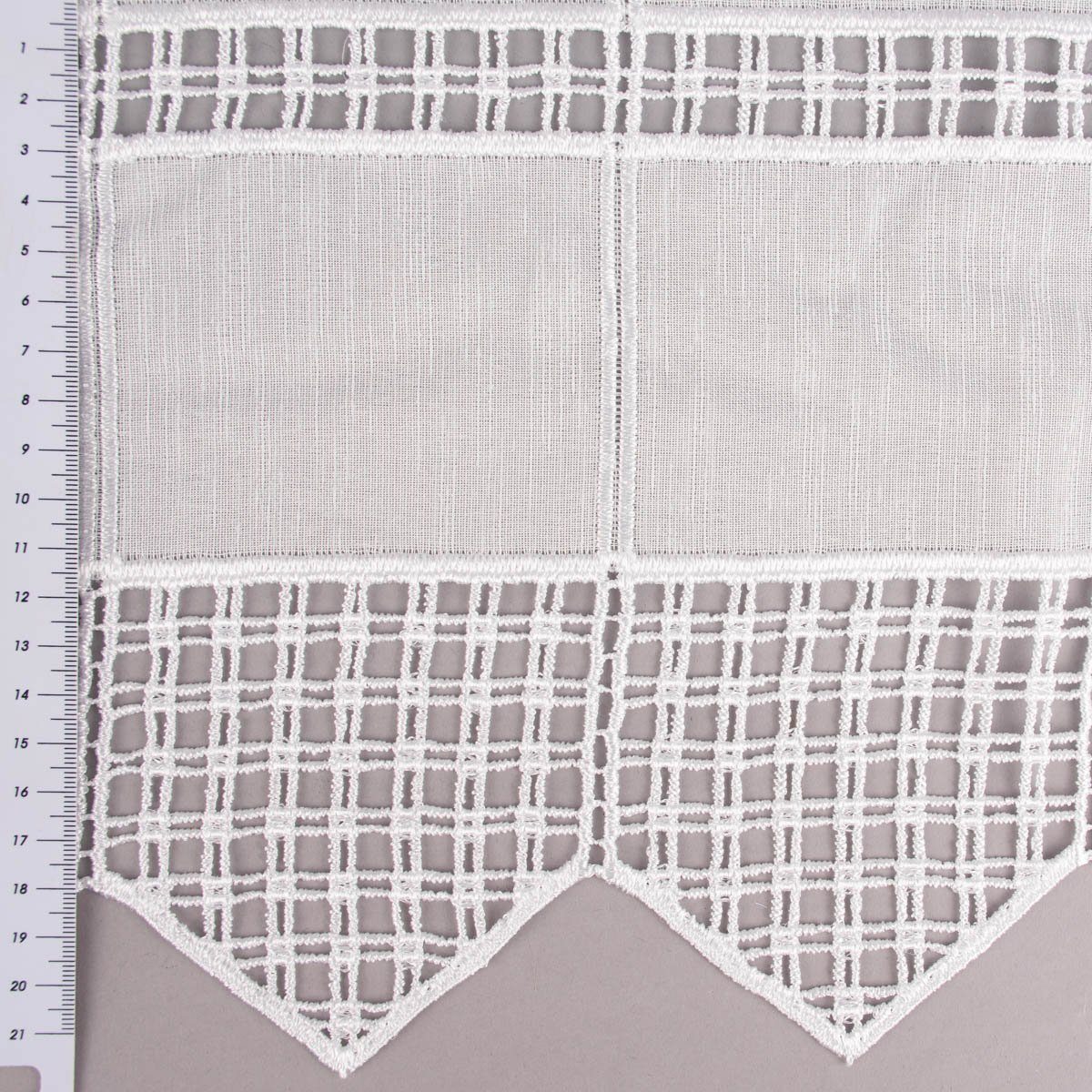 Meterware Scheibengardine nähfrei Stickerei Blütenranken ecru 120cm, SCHÖNER LEBEN., halbtransparent, Stickerei/Stickstoff, bestickt, pflegeleicht
