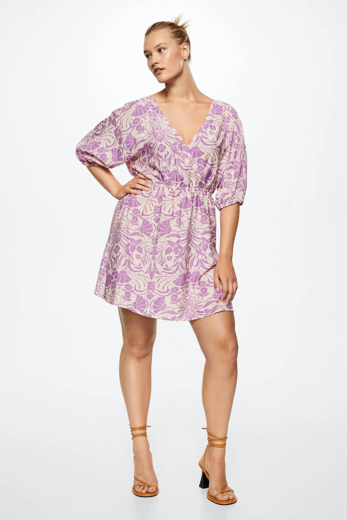 MANGO  Lila Damenkleid 37072881