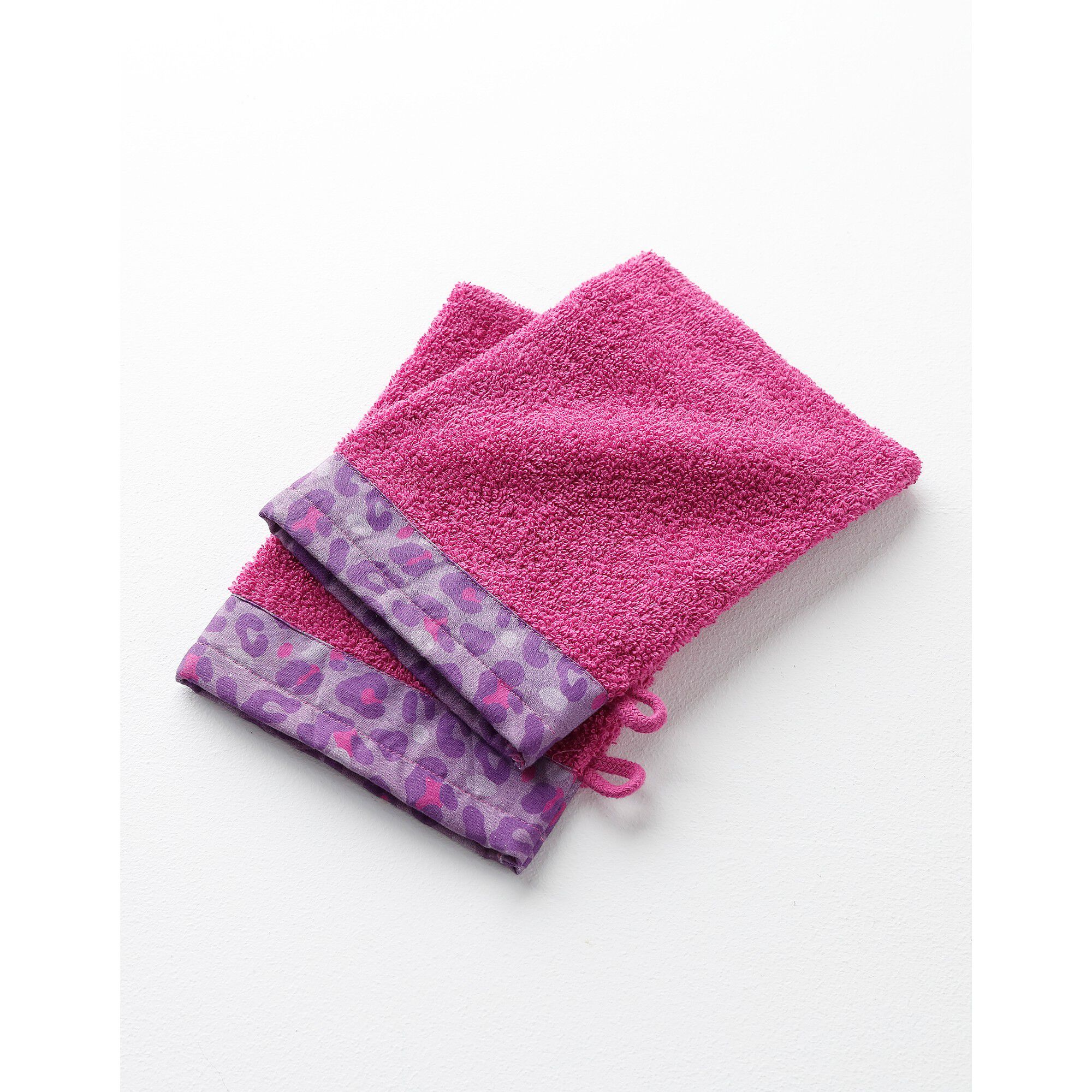 Éponge bouclette 420 g/m² liteau imprimé léopard