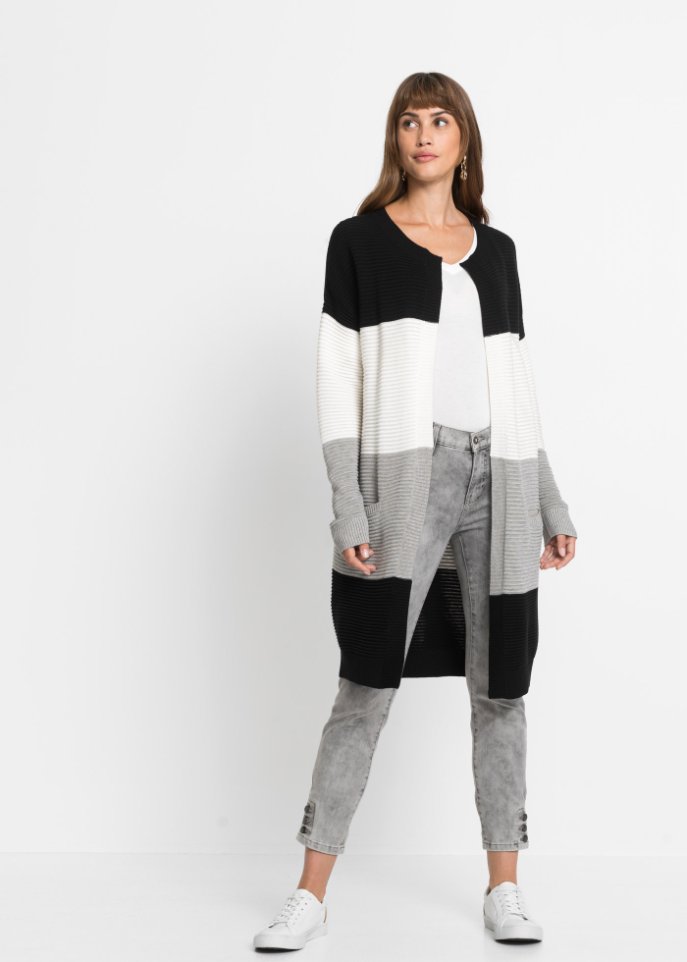 Longstrickjacke