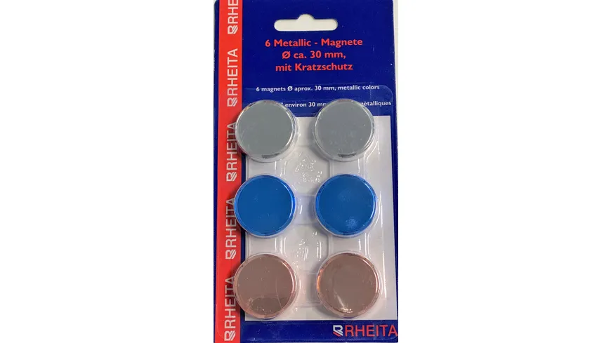 RHEITA Metallic-Magnete mit Kratzschutz