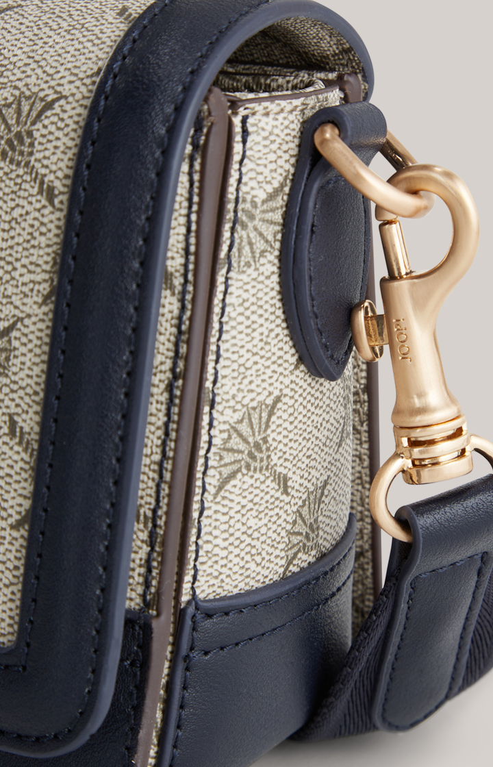 Schultertasche Mazzolino Sousa in Blau/Beige