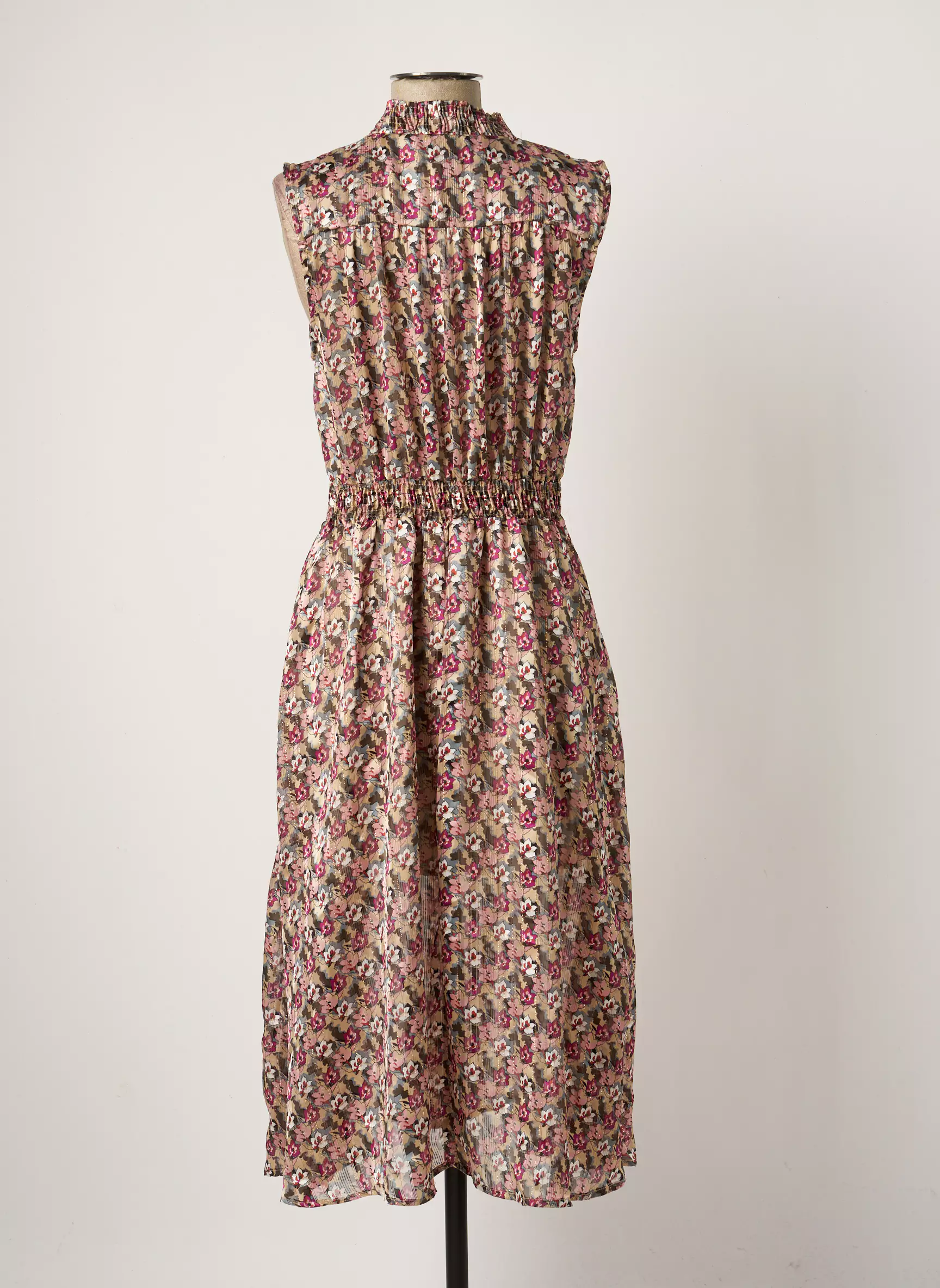 Morgan Robes Mi Longues Femme couleur rose
