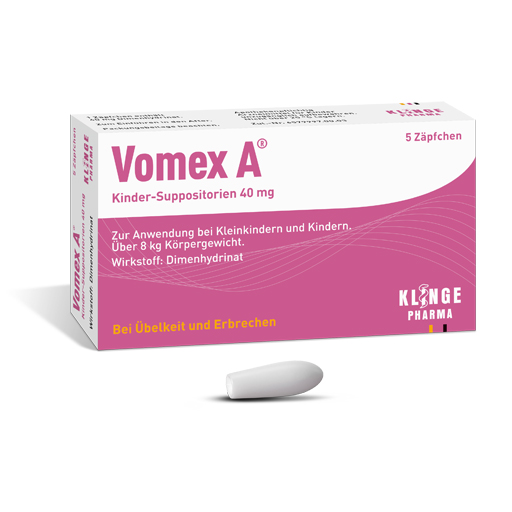 VOMEX A Kinder-Suppositorien 40 mg  5 St  Suppositorien