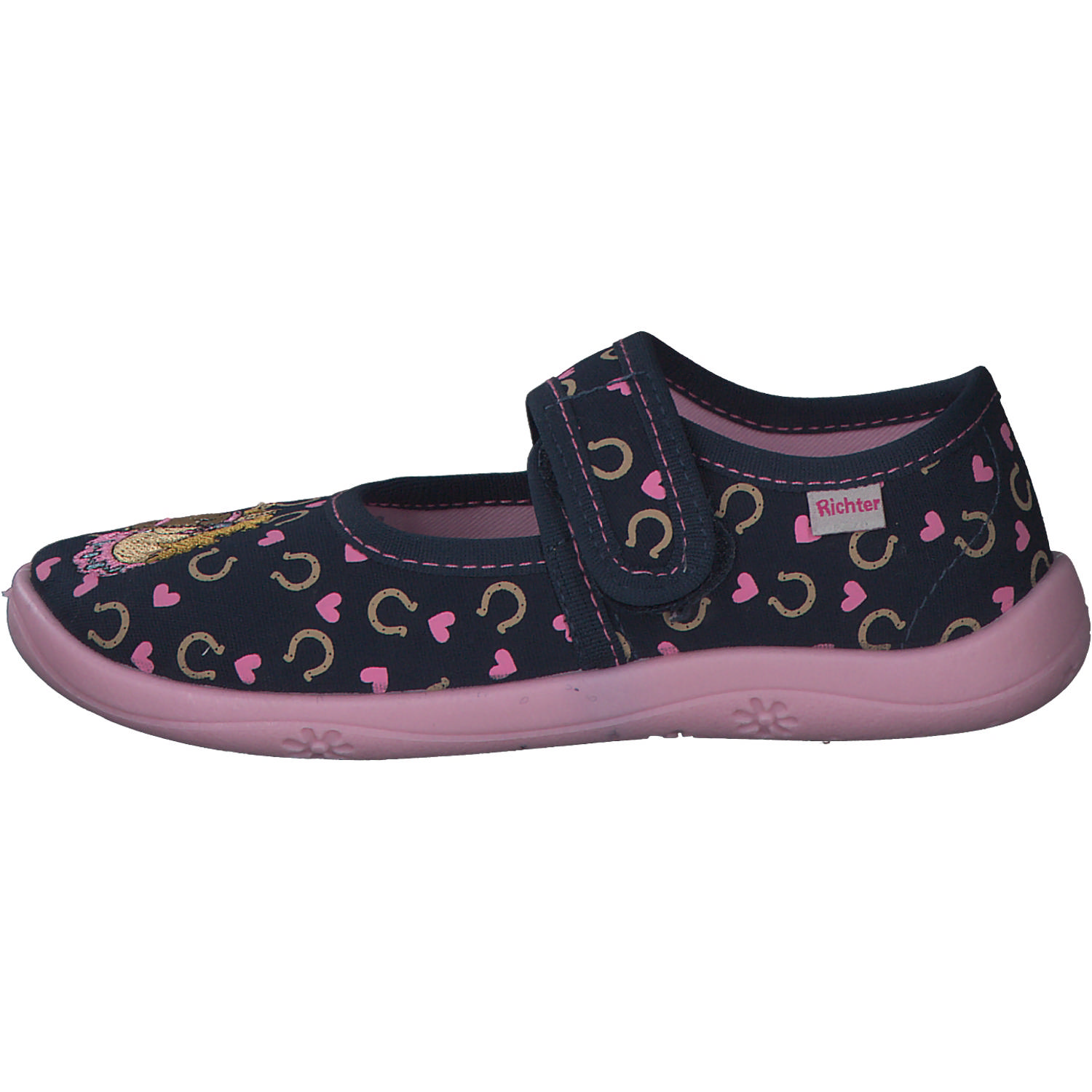 Richter 9150, Hausschuhe, Kinder, Blau/Pink
