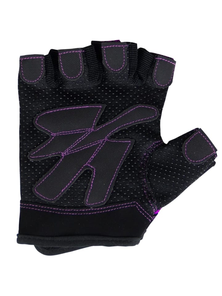 Gorilla Wear Fitness-Handschuhe für Damen - Schwarz/Violett günstig kaufen L